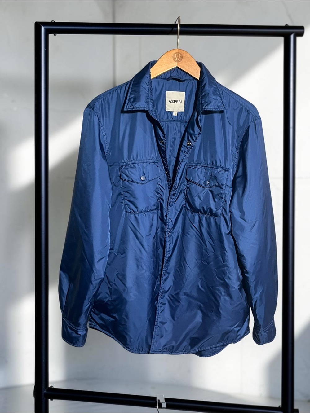 ASPESI 13 Piu Shirt Jacket Lightweight Padded Thermore navy size Small